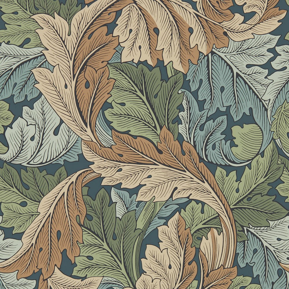 Acanthus Wallpaper 216440 by Morris & Co in Slate Thyme